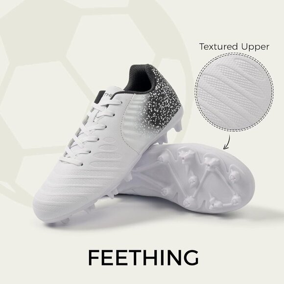 Women Soccer Cleats Firm Ground Light-Weight Youth Training Football Shoes - Picture 6 of 9